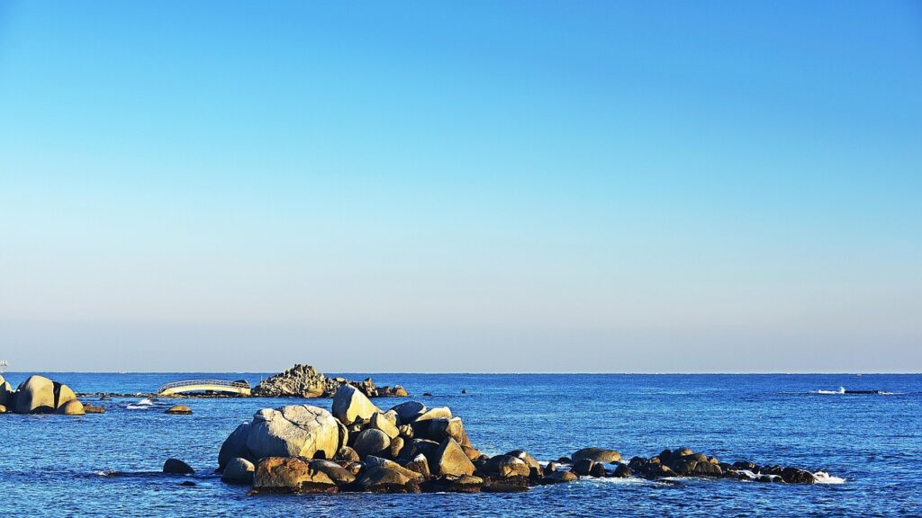 rock, sacheon beach, between the tianjin airport, nature, gangneung, ocean, east sea, this type